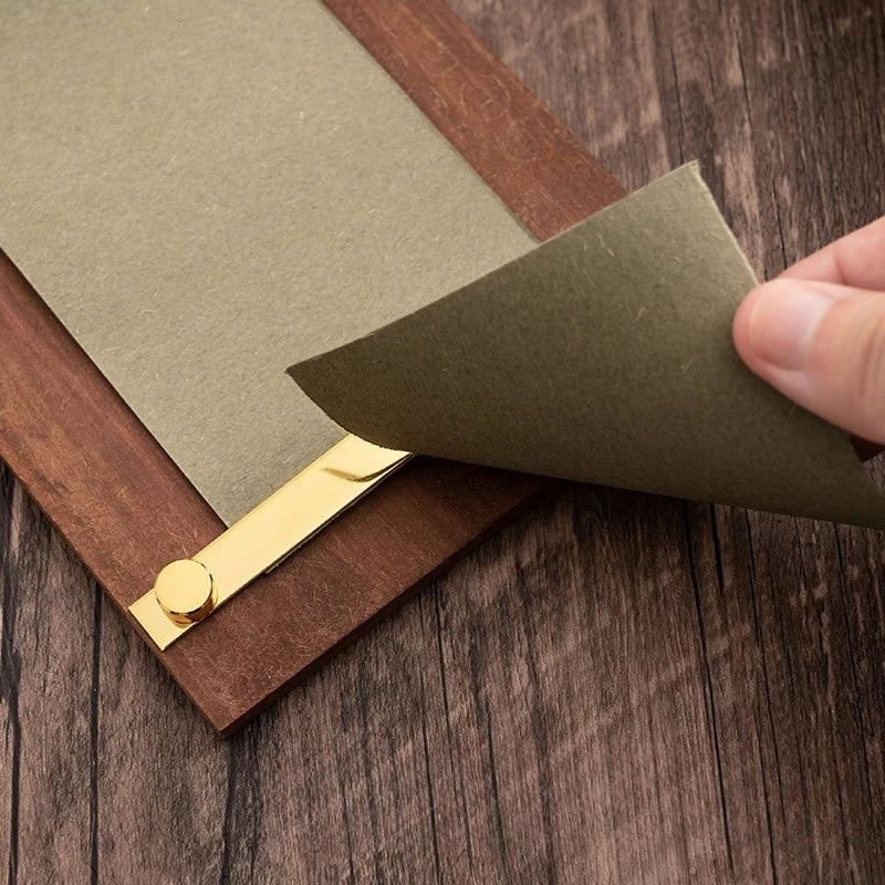 Retro Note Splint Can Be Hung Roll Paper Non-stick Wind Wood Board Qme