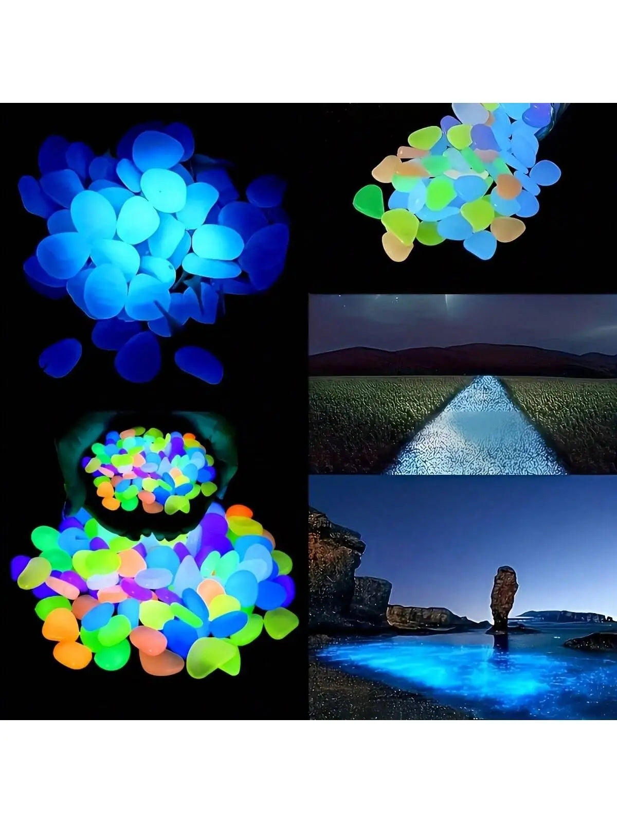200 Artificial Resin Decorative Stones Which Absorb Light Like Qme