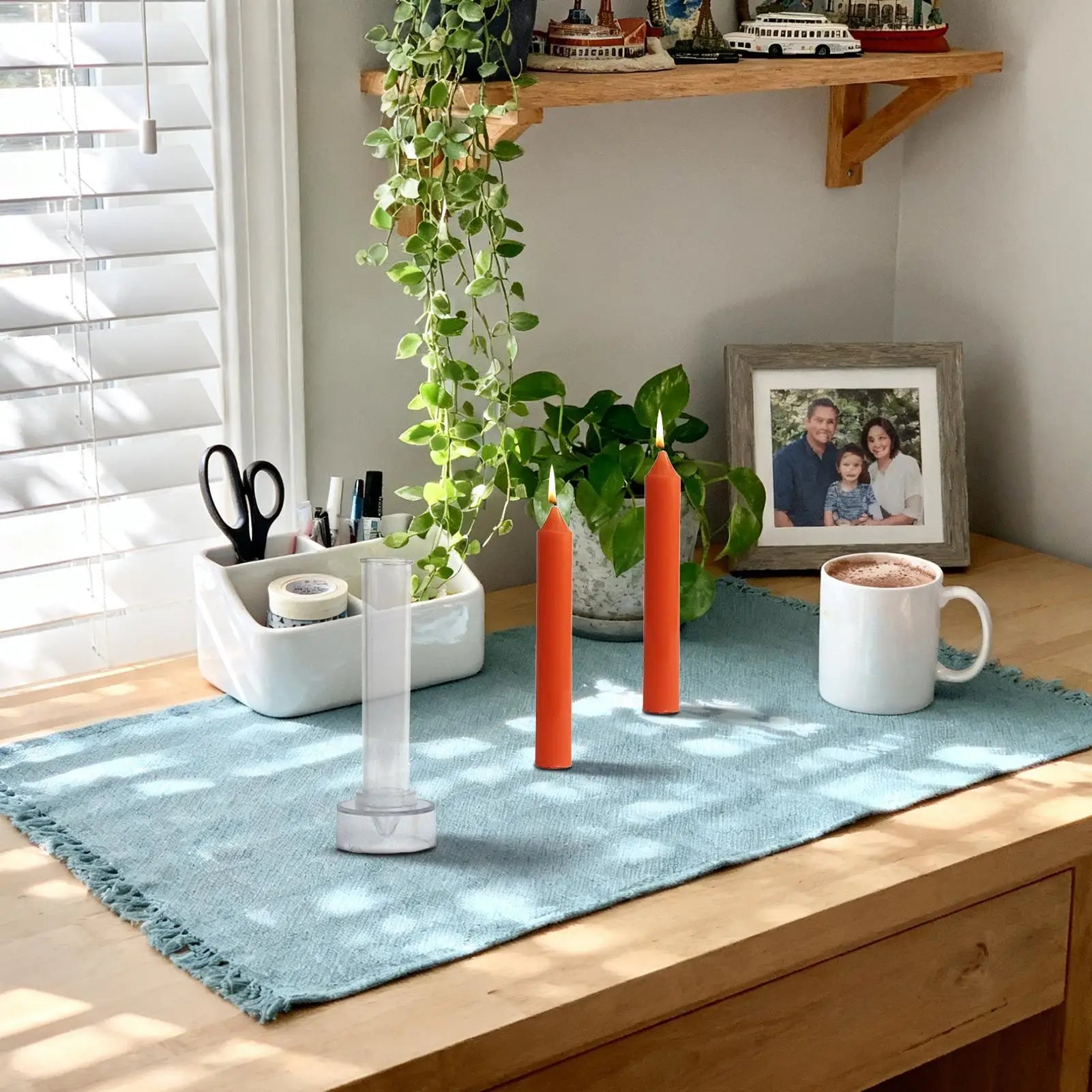 Candle Stick Mold Reusable Pillar Christmas Molds Non-stick Casting Qme