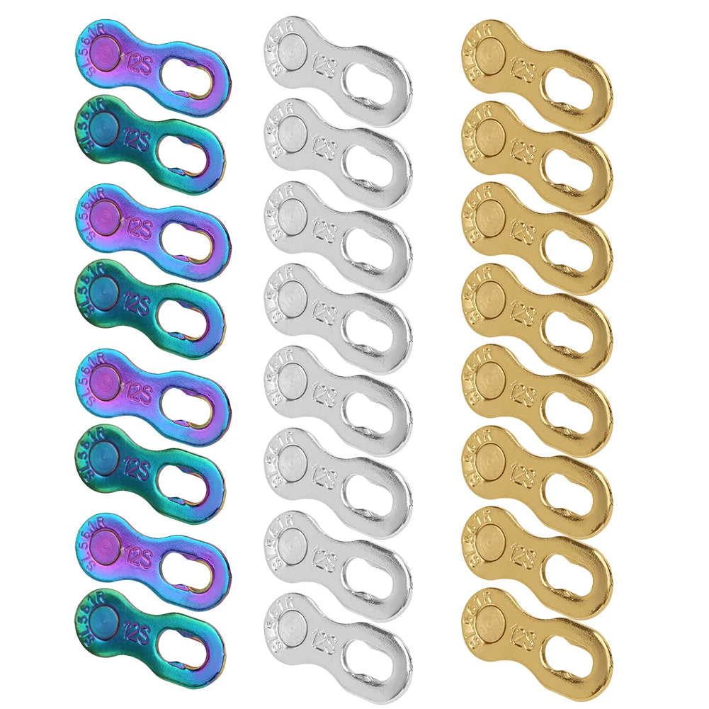 Bike Chain Link 4Pair Steel Bike 12Speed Chain Missing Link Connector Parts Cycling Accessory Chain Link Bike Chain Part Qme