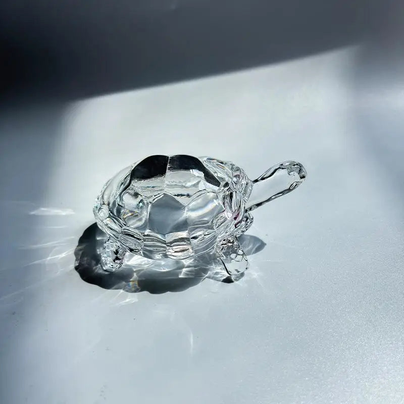 Glass Simulation Small Turtle Ornaments Glass Golden Turtle Home Fish Tank Landscaping Auspicious Decorations Qme A1