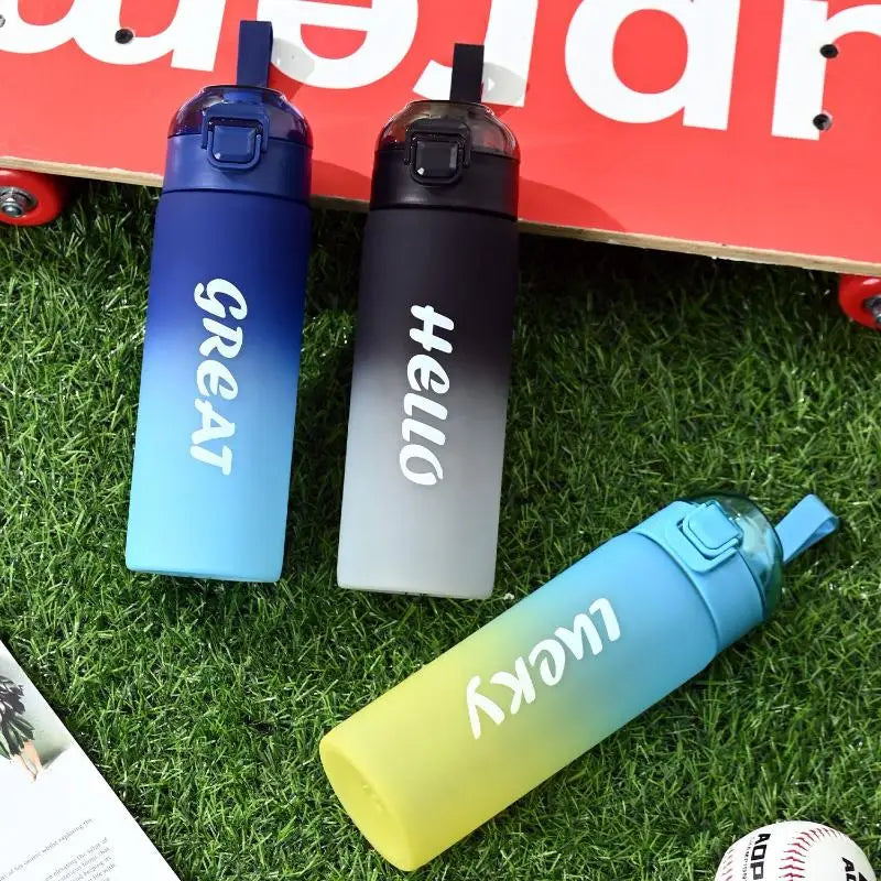 Outdoor Gym Travel Daily Drinking Gradient Sports Water Bottle Large Qme