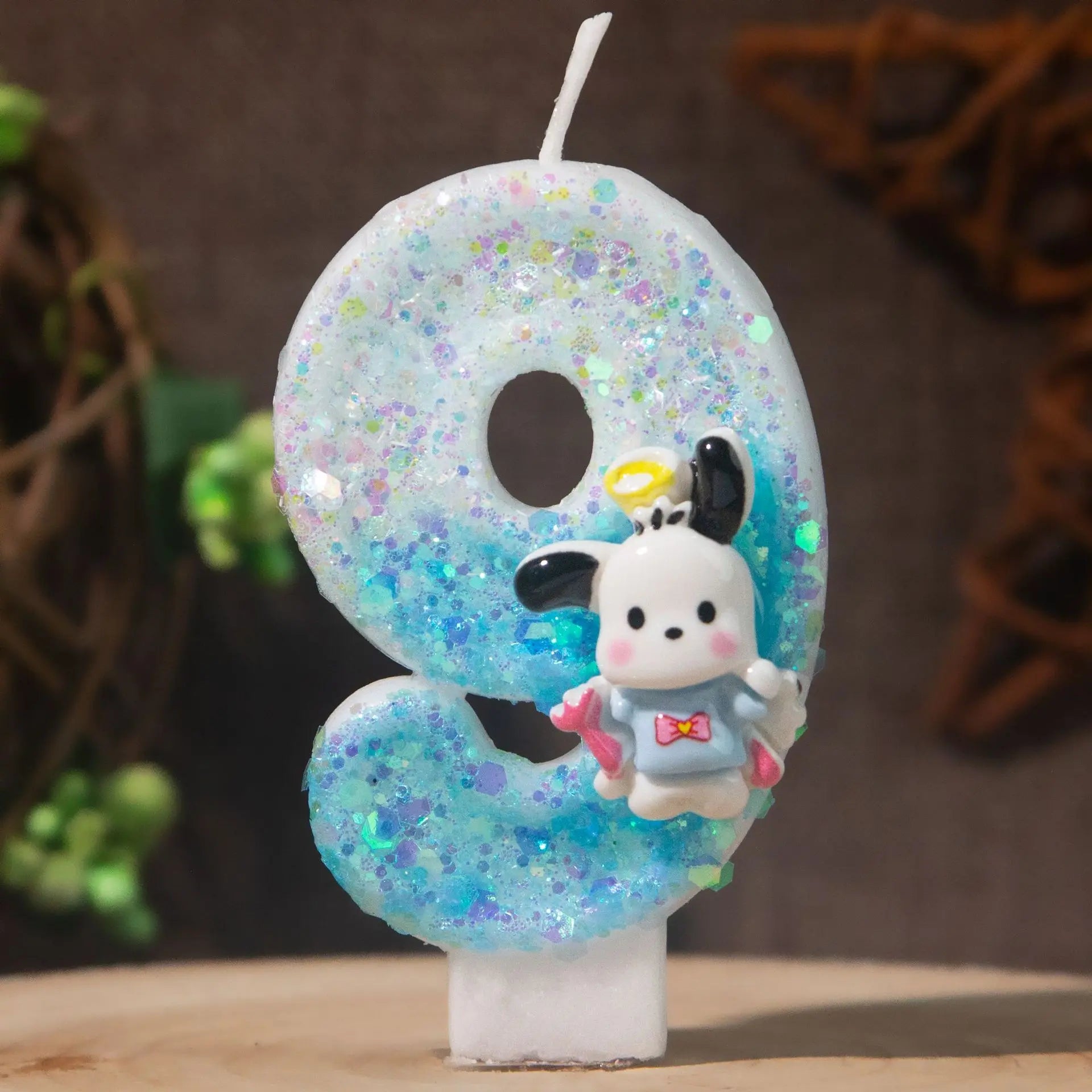 Pacha Dog 0-9 Numbered Birthday Candles Pink Cartoon Cake Topper Decorations Student Birthday Party Supplies Qme 9