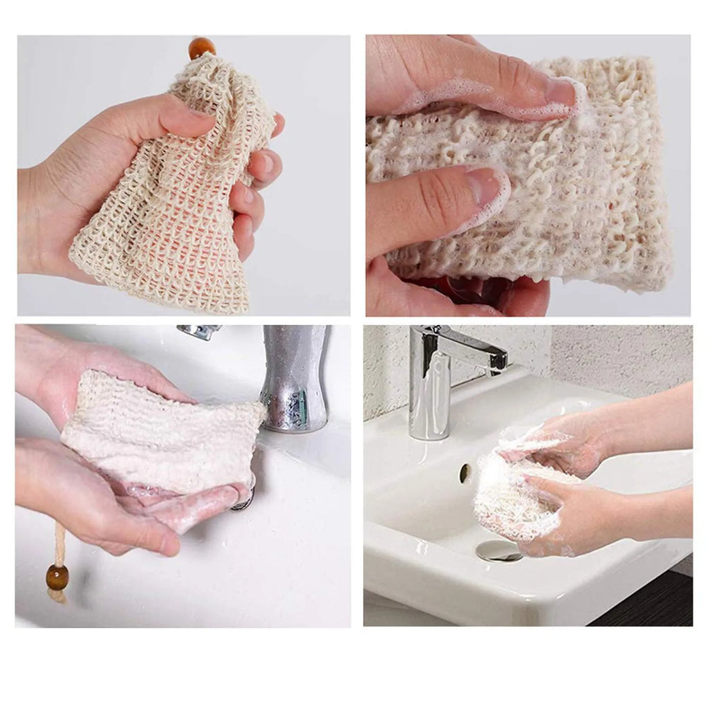 Soap Foaming Net Mesh Bags Bath Washing Tools Body Cleaning Bubble Helper Mesh Deep Cleaning Home Bathroom Supplies Qme