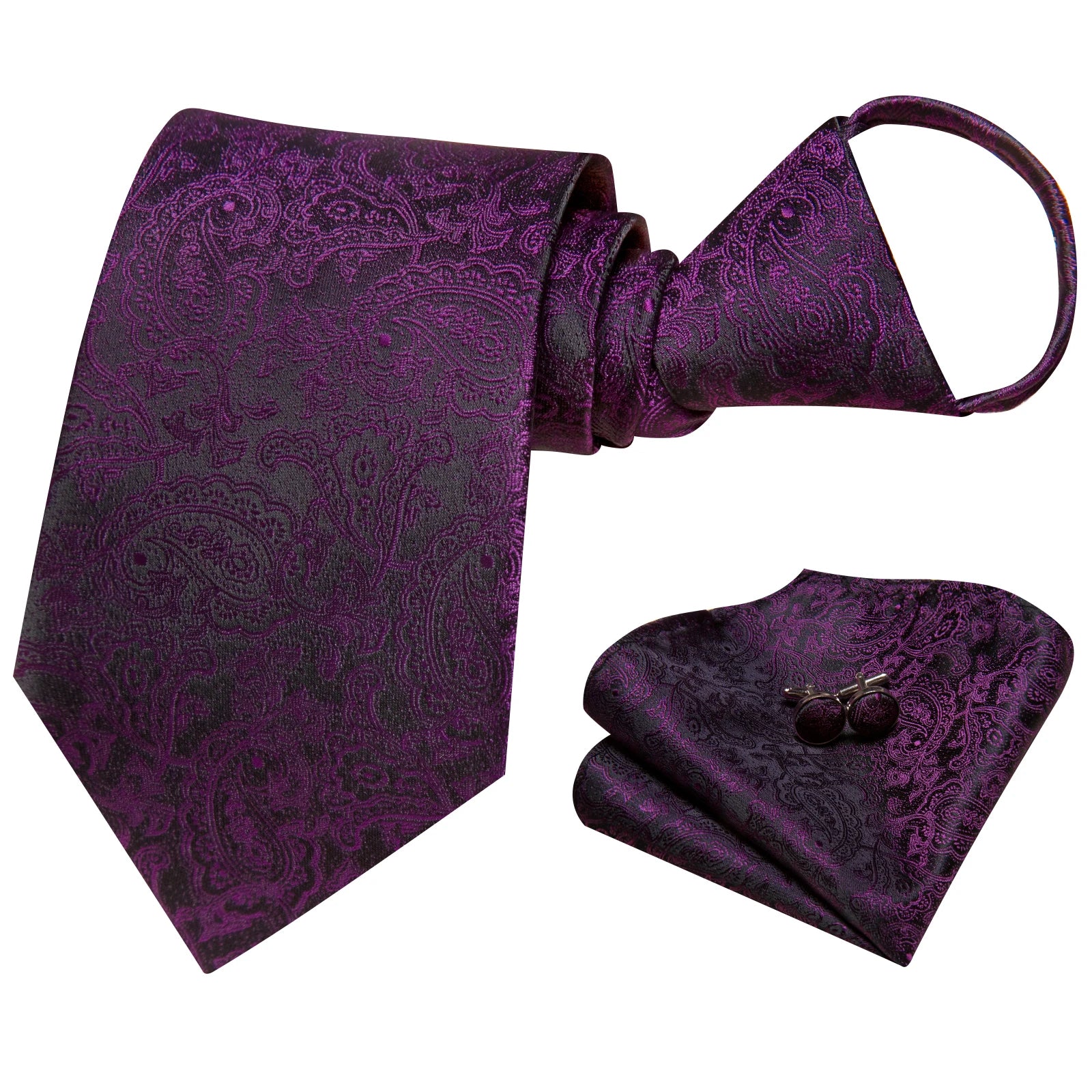 27 Colors Hi-tie Mens Tie Pre Tied Adjustable Zipper Neck Strap Men 3