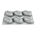 Nut-Shaped Silicone Mould 6 Cavity Chocolate Ice Mould DIY Bakeware Molds for Baking Cake Candy Jelly Mousse Desserts Qme Style B