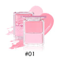 Two-tone Dewy Blush Palette Glow Matte Duo Easy Blend Long-wear Qme 01 Rosa Sternenstaub