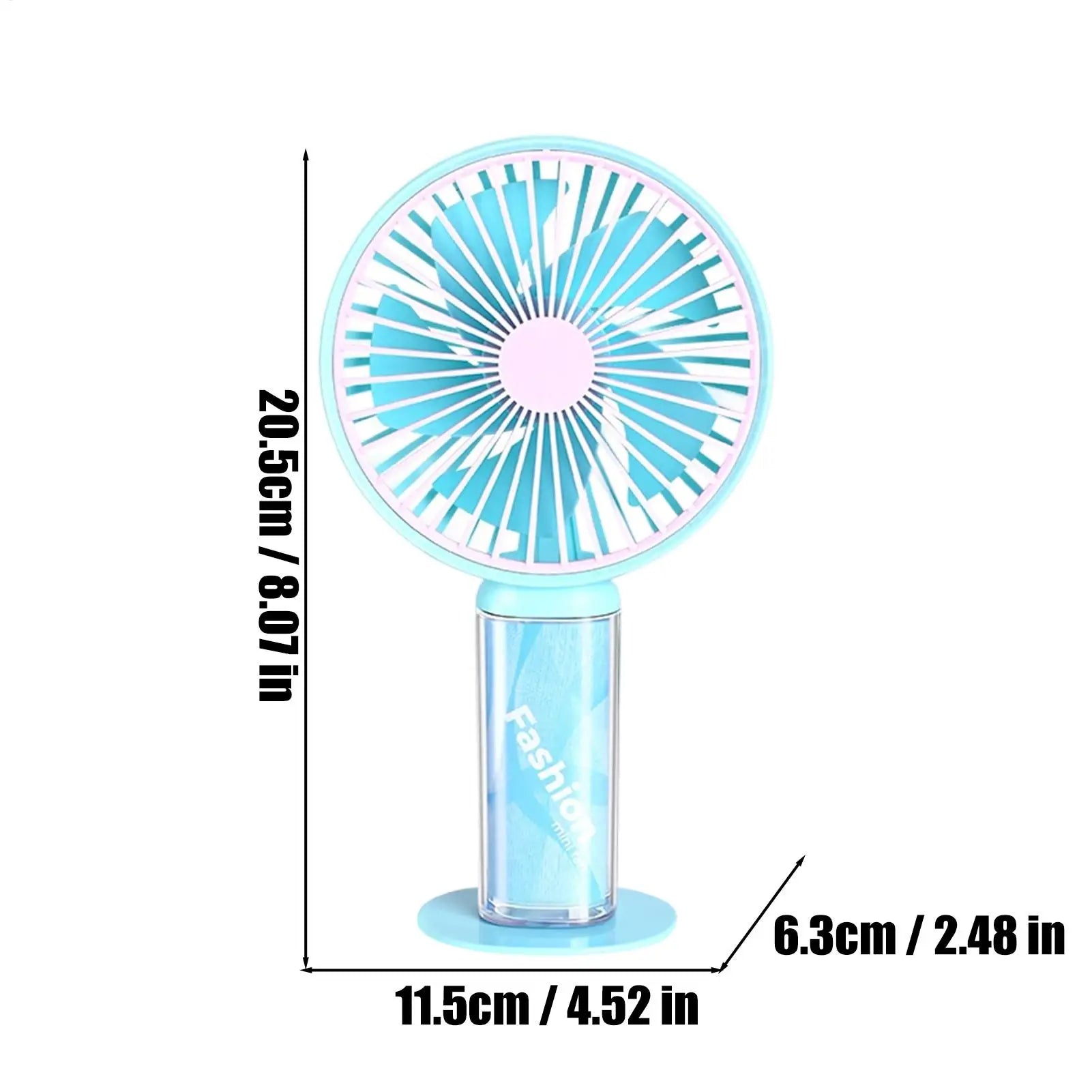 Handheld Fan 3 Speeds Air Blower Device Rechargeable Portable Fan for Travel Vacation Camping Hiking Backpacking Beach Picnic Qme