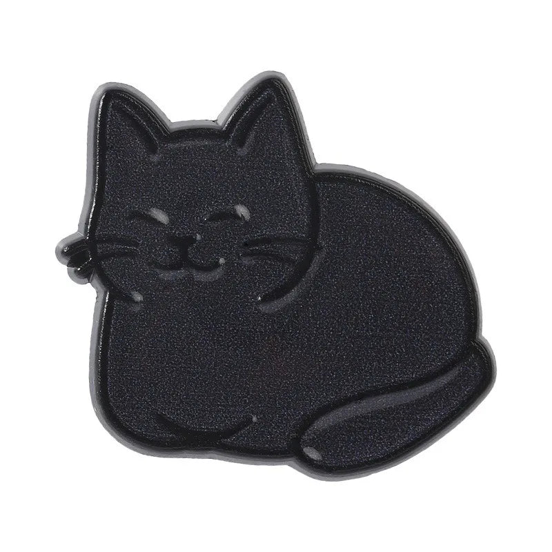 Cute Kitten Metal Enamel Brooch Cartoon Cat Lapel Pin Badge Decor for Clothes Hat Bag Fashion Jewelry Pet Lover Birthday Gift Qme style6
