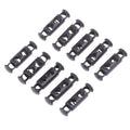 10Pcs Metal Double Hole Head Spring Buckle Cord Lock Elastic Adjustment Buckles Tightening Fasteners Locks Sewing Tools Qme Black