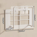 Wall-mounted Router Set-top Box Holder No-drill Multi-purpose Storage Qme L White