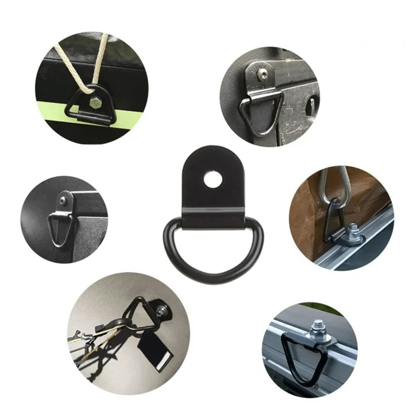 20pcs D Ring Tie Down Small Steel D Rings Anchor Lashing Ring for Loads on Case Truck Cargo Trailers RV Boats Aperture Qme