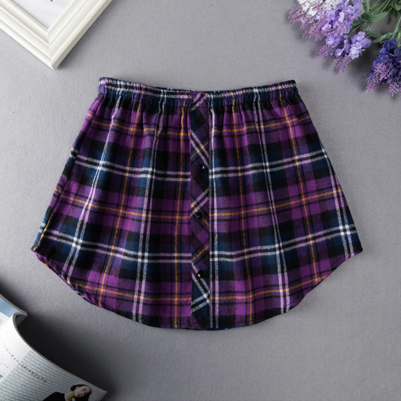 S-5XL Women Fake Shirt Hem Detachable Underskirt Irregular Skirt Tail Blouse Hem Extender Mini Skirt Layered Inner Layer Qme PL 5XL