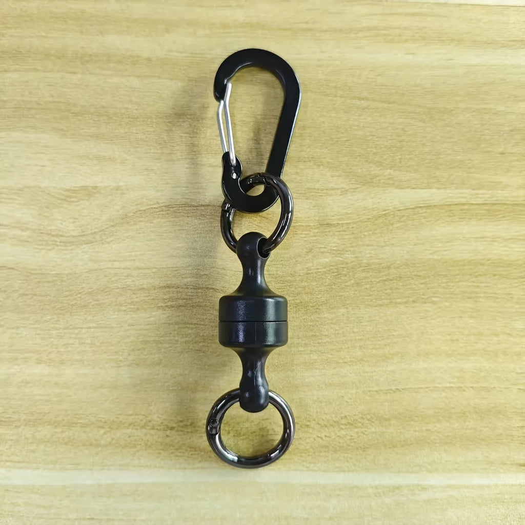 Magnetic Quick Release Carabiner Keychain Swivel Rotatable Magnetic Snap Hook Anti-lost Key Holder Outdoor Backpack Clip Qme 1pc