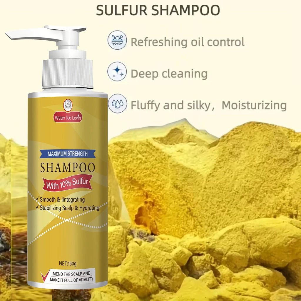 Maximum Strength 10% Sulfur Shampoo - Smoothing, Scalp Stabilizing & Hydrating for Men & Women. Qme