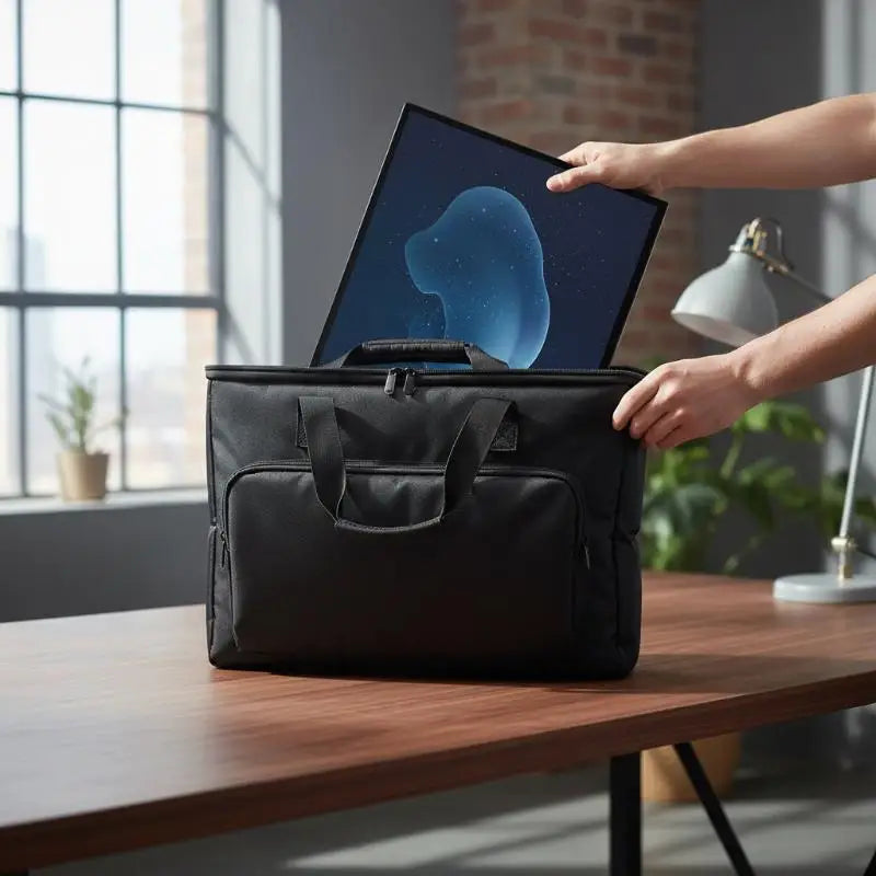 24/25/27/32 Inch Monitor Carrying Bag With Cushioning Foam Shockproof Full Protection Traveling Portable Computer Screen Case Qme