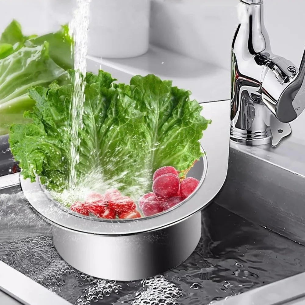 Stainless Steel Swan Sink Strainer Hanging Detachable Kitchen Sink Garbage Dry Wet Separation Filter Basket Kitchen Accessories Qme