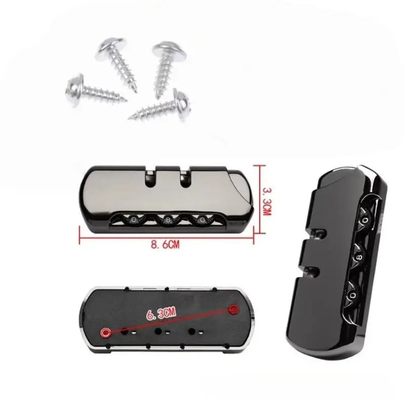 2 4 8 Sets 3 Digits Luggage Lock Zinc Alloy Catch Plastic Frosted Qme Gun Black B 4pcs