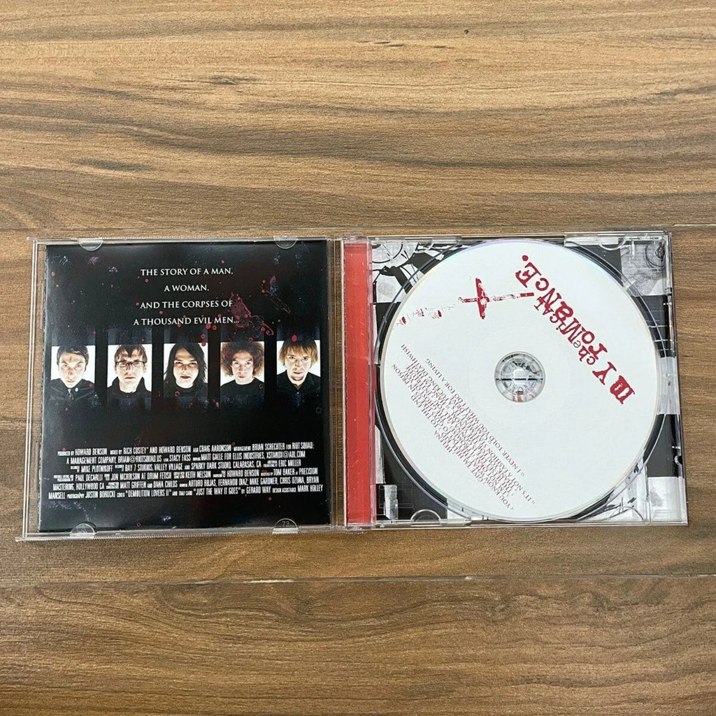 Emo Alternative Rock Band CD Album, Black & Red Graphic Illustration Cover Style, Melodic Punk Tracks for Music Collectors Qme