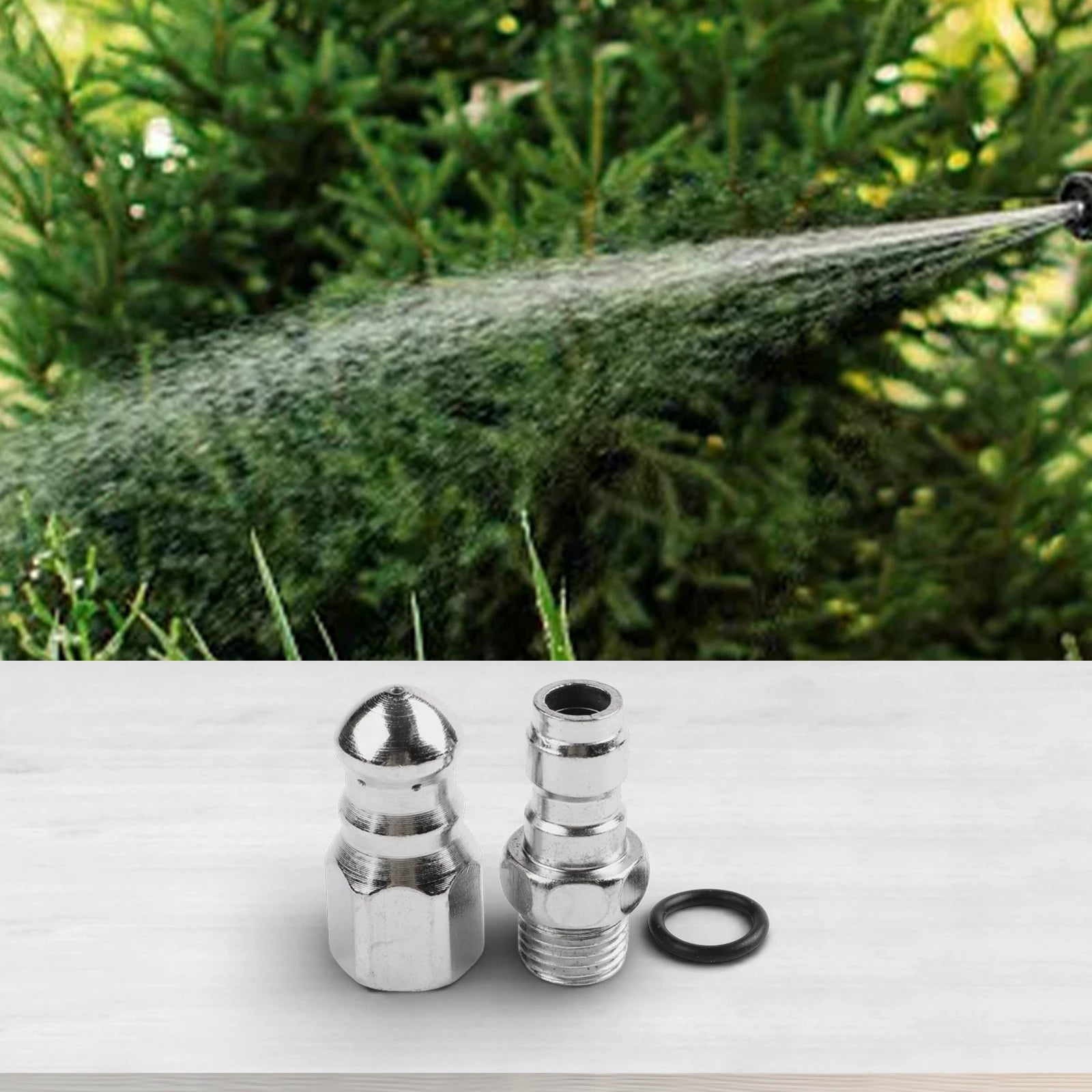 1pc Sewer Jetter Nozzle 5000PSI Sewer Jetter Pressure Drain Jetter Hose Nozzle 1/4 Pressure Washer Jetter Nozzle Qme