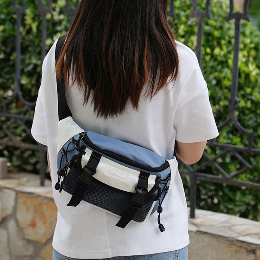 Random Crossbody Bag, Trendy Brand Workwear, Wind-Driven Waist Bag, Large Capacity Chest Bag Qme