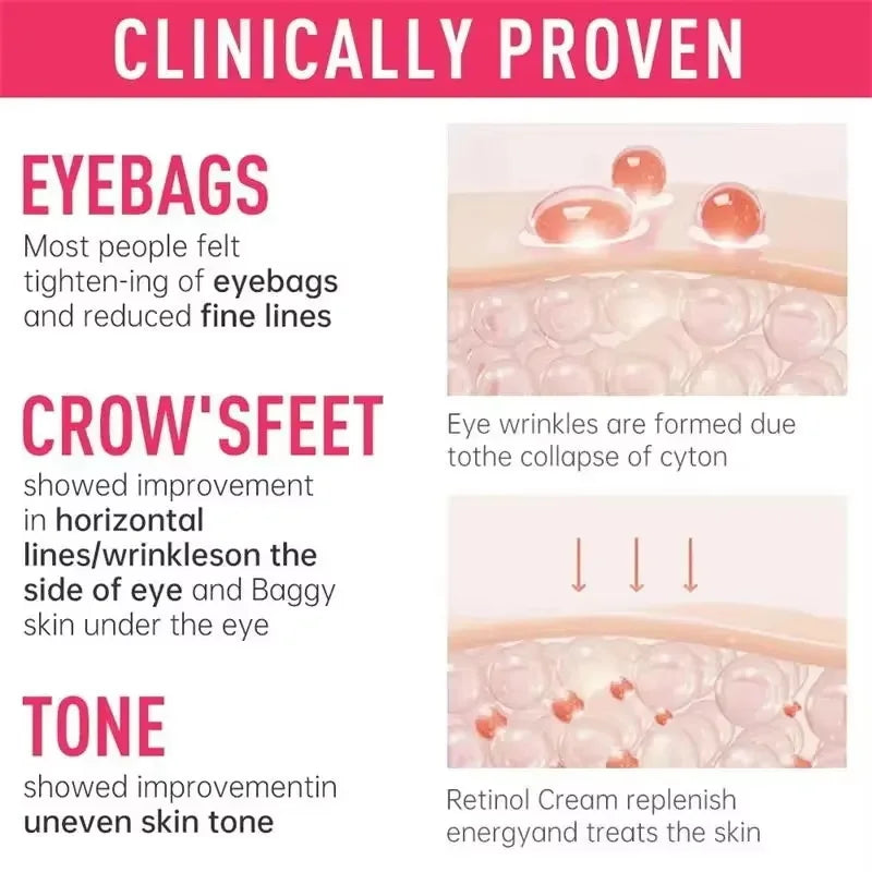 Instant Eye Bag Removal Cream Collagen Anti-Wrinkle Fade Fine Lines Firming Skin Anti Dark Circle Puffiness Brighten Eye Care Qme