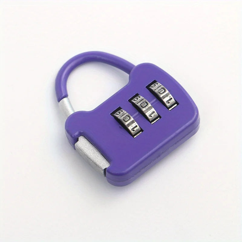 4pcs Color Mini Password Lock Padlock Trolley Case Student Dormitory Cabinet Backpack Zipper Lock 4Pcs Qme