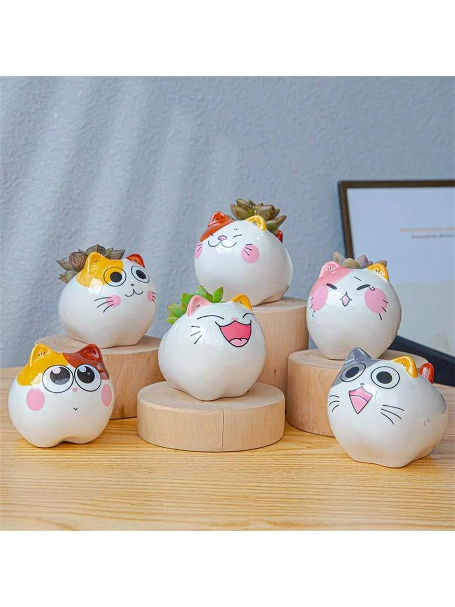 Lovely Beast Succulent Planter Ceramic Pot Sweet Festive Ornament Qme