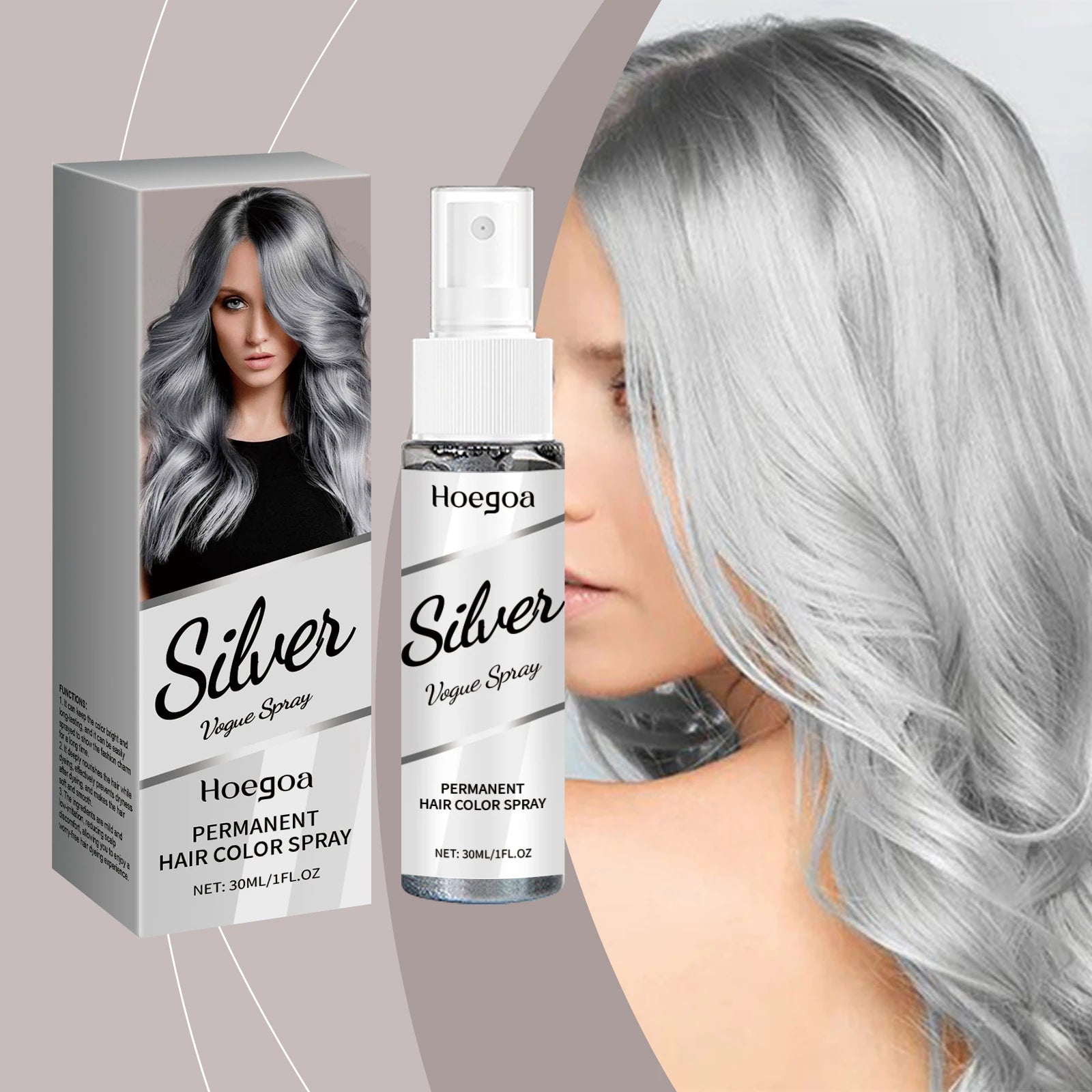Temporary Hair Dye Spray Quick Cover White Hair Natural No Irritation Prevent Dry Rough Enhance Toughness Hair Coloring Products Qme