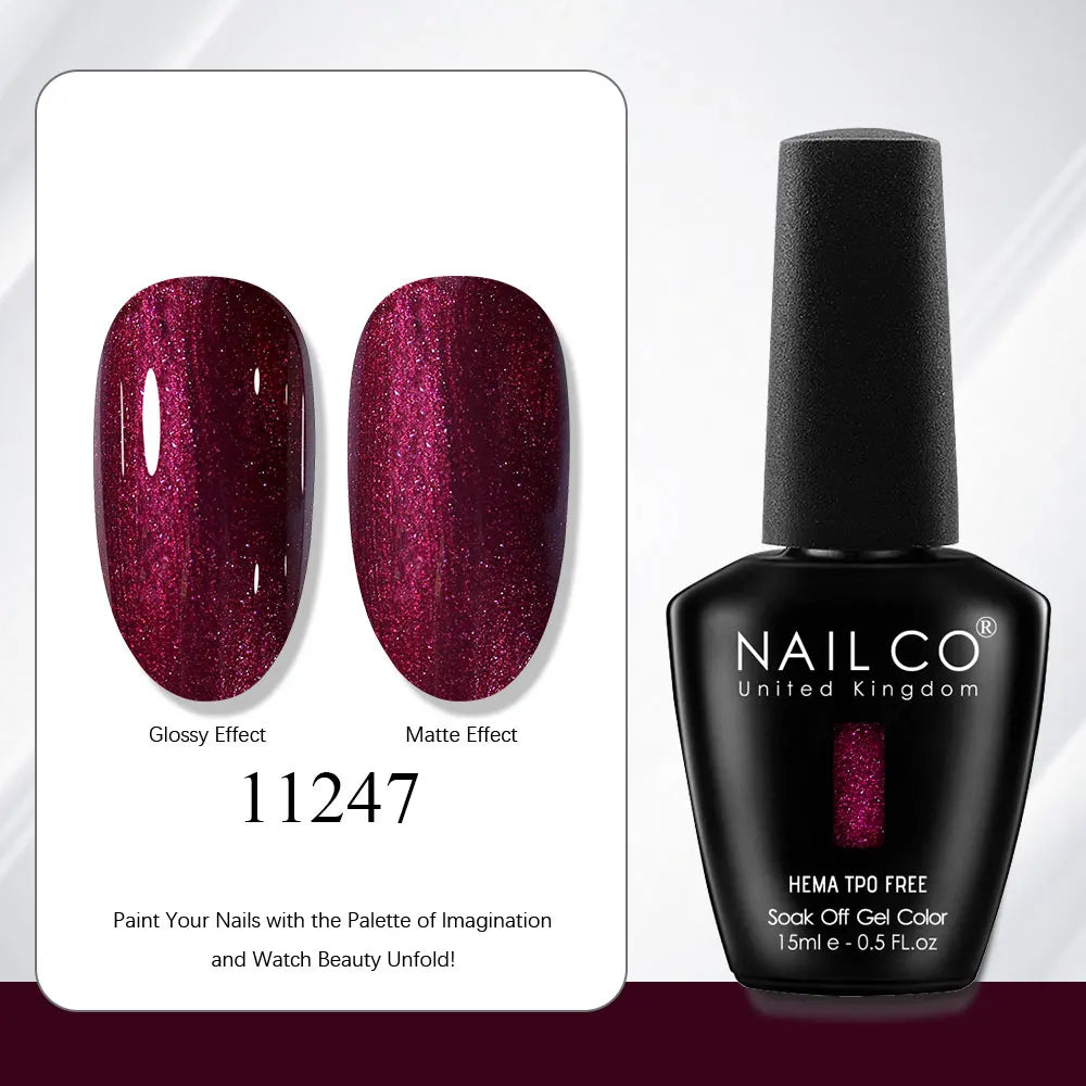 NAILCO Gel Nail Polish Nails Semi-permanent UV Varnish Glitter Glass