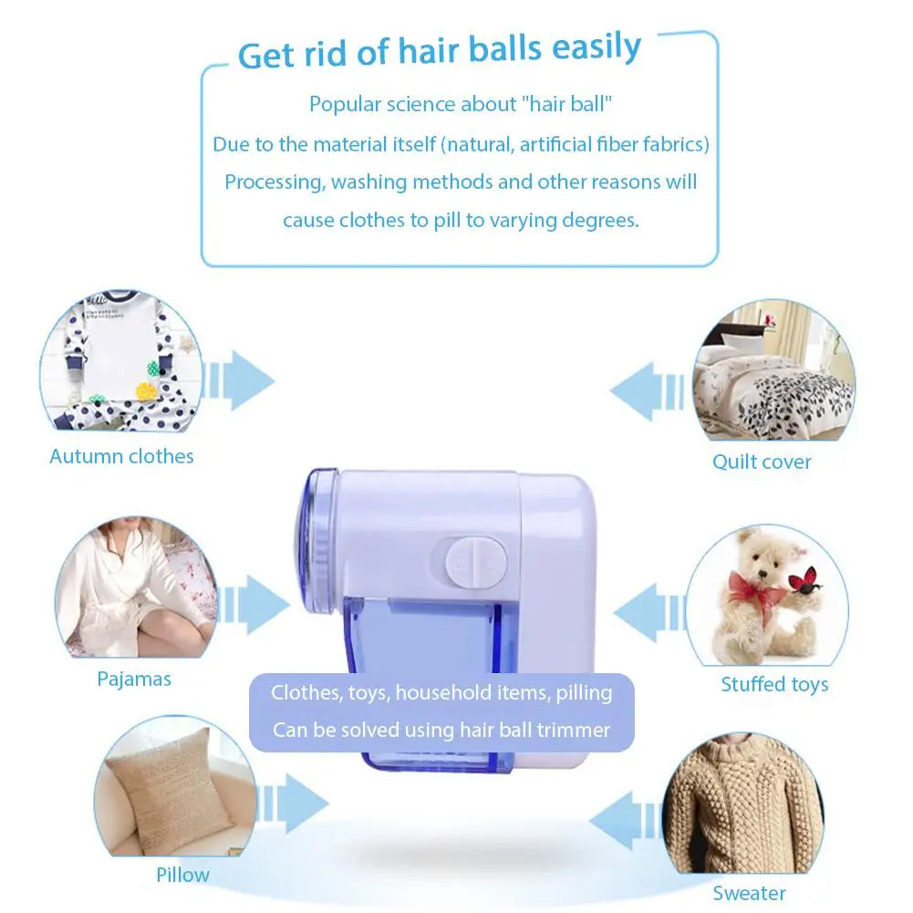 Electric Lint Remover Fabric Shaver Easily Removes Hairballs Sweater Qme