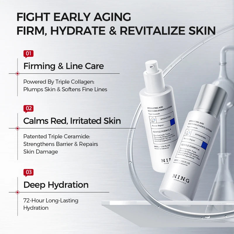 Moisturizing Calming Essence Lotion HA Ceramide Dry Redness Prone Skin Qme