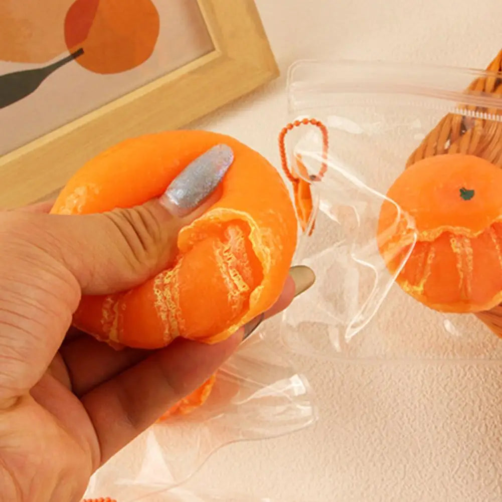 Orange Fruit Magic Tool Stress Relief Squishy Toy Squeeze Kids Adult Qme