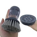 Dishwashing Brush With Soap Dispenser, Kitchen Scrub Brush Suitable For Dishes, Pans, Sinks, Cleaning With Holder Set Qme 1set