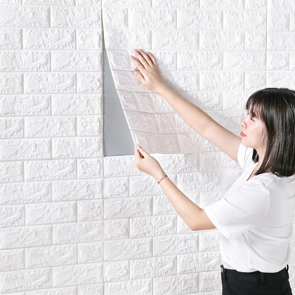 Self Adhesive Foam Brick Wallpaper 38 5x35cm Waterproof Wall Sticker Qme
