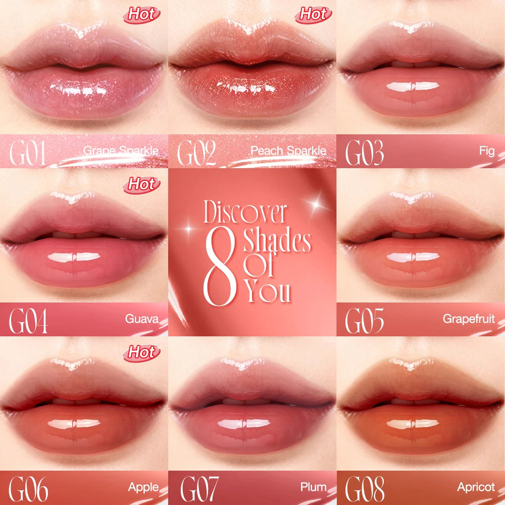 O TWO Liquid Lip Gloss Lipstick Glossy Finish High-shine Long Lasting Qme
