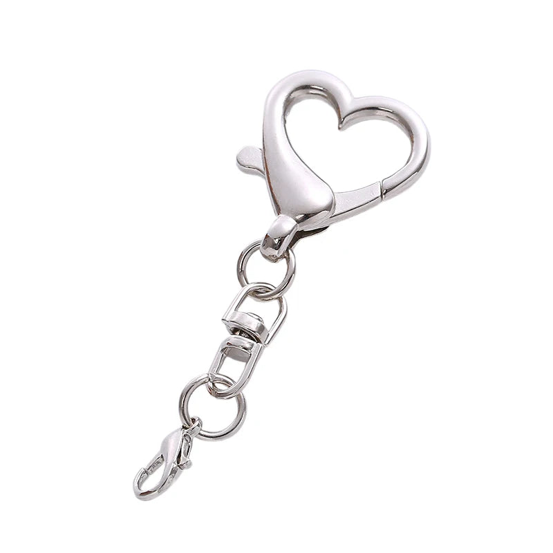 Round Wire Open Ring Metal Key Holder Unique Alloy Heart Keyring Qme