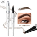 QIC Waterproof Microblading Eyebrow Pen - 4 Split Head, Natural Look Brow Makeup in 4 Colors for All Skin Types Qme Q709-2