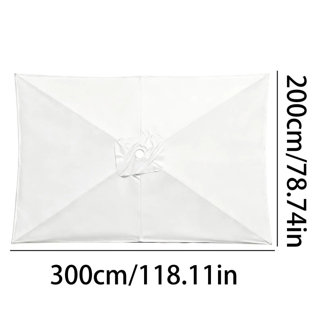 Rectangular Patio Umbrella 200x300cm UV-Resistant Rectangular Cover Patio Umbrella Fabric Replacement For Outdoor Deck Market Qme