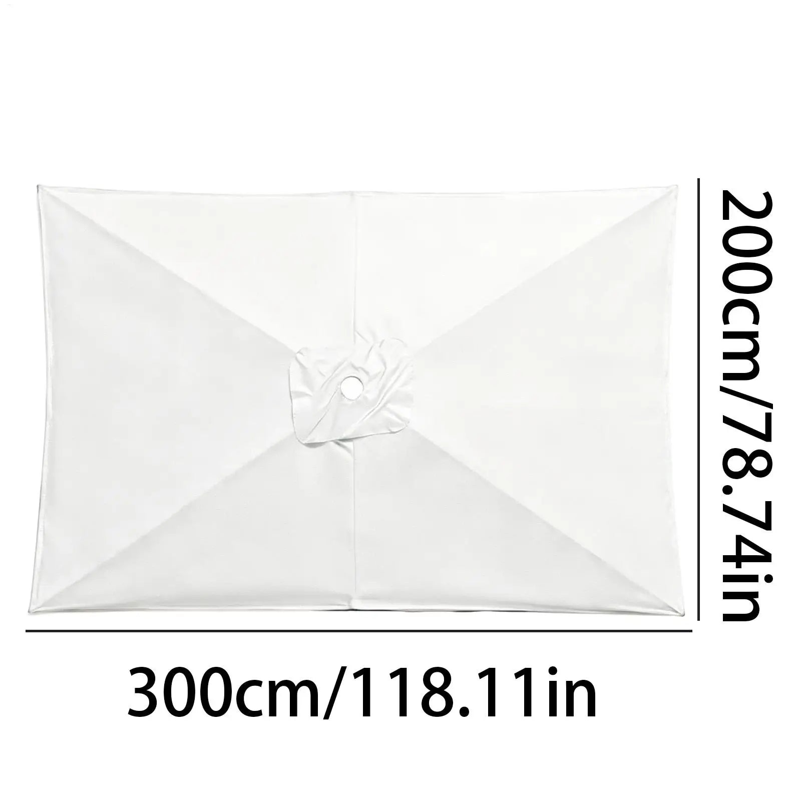 Rectangular Patio Umbrella 200x300cm UV-Resistant Rectangular Cover Patio Umbrella Fabric Replacement For Outdoor Deck Market Qme