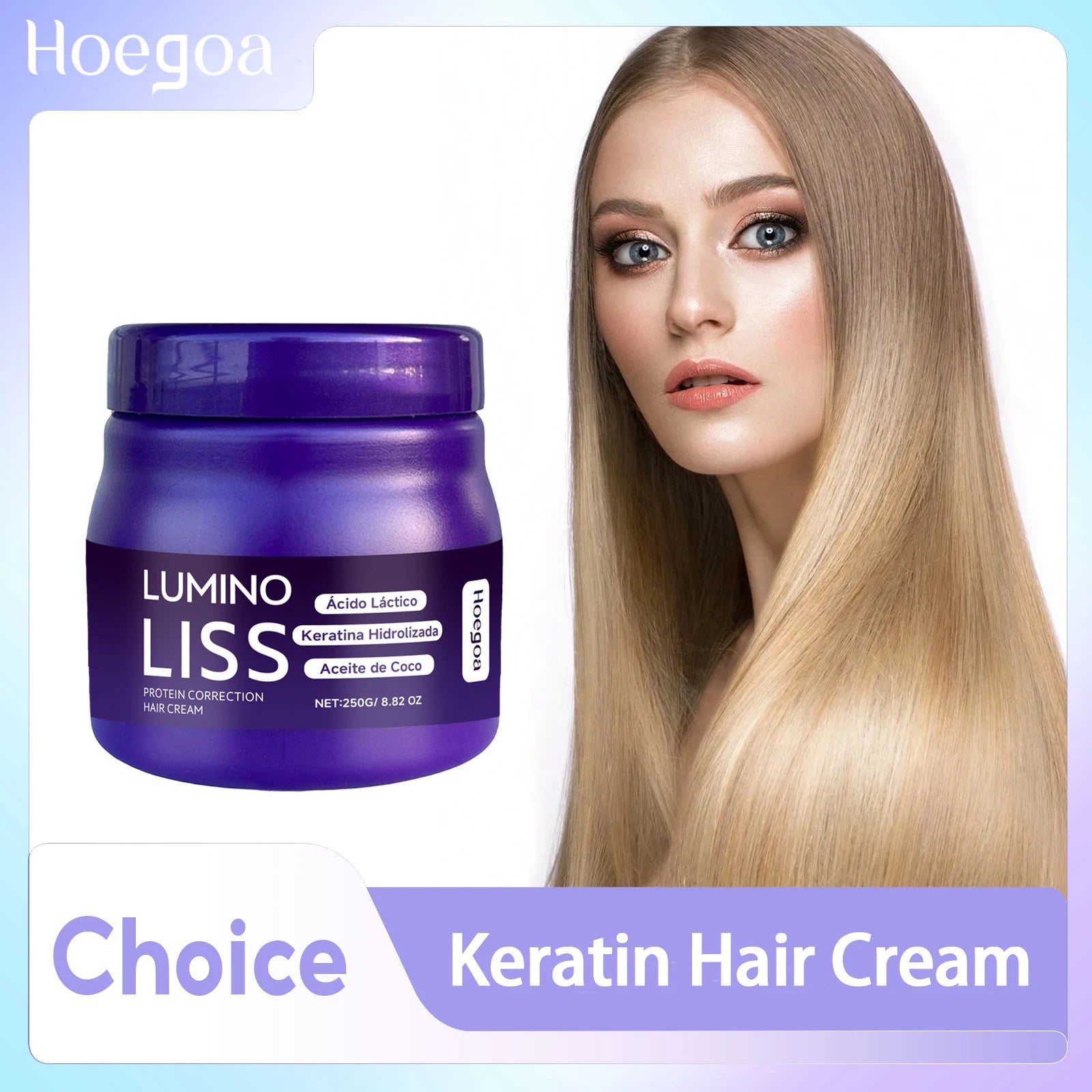 Moisturizing Hair Cream for Straightening Hair Treatment for Very Dry and Damaged Hair Repair Anti Frizz Keratin Hair Mask 250g Qme