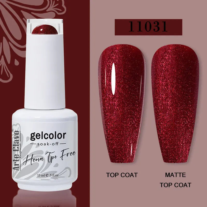 Arte Clavo Red Series Nail Polish Party Colors Gel Varnishes All