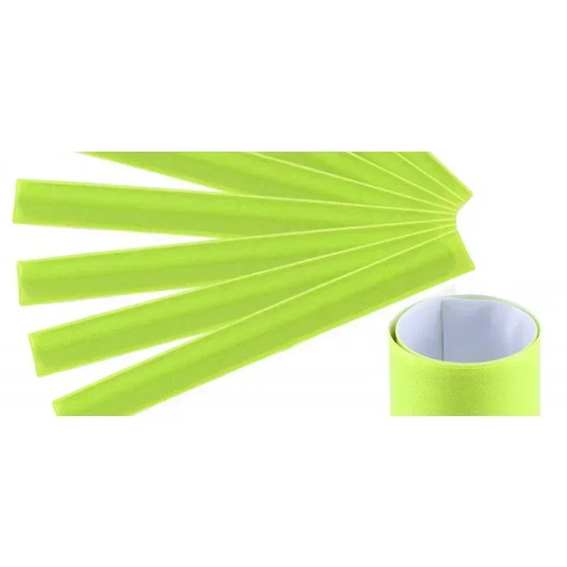 Elasticated Armband, Wristband, Ankle & Leg Straps for Night Jogging, Walking, Biking - Reflective Safety Tape Straps Qme