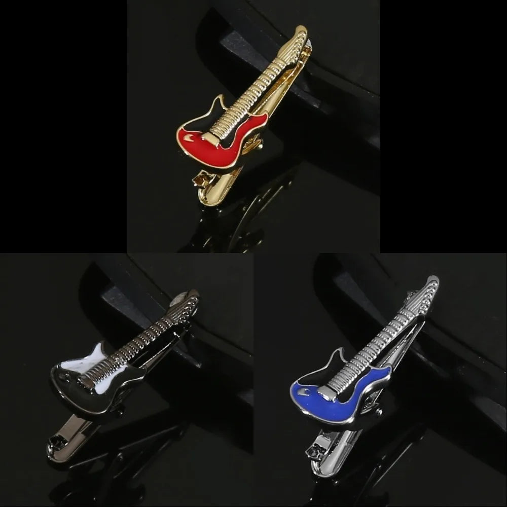 Creative Instrument Guitar Tie Clip Punk Hip Hop Music Seriestie Pin Qme
