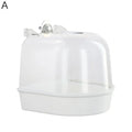 Hanging Bird Bath Is Waterproof Wear-resistant And Easy To Clean Cage-style External Bath For Birds Such As Parrots And Myn Qme white