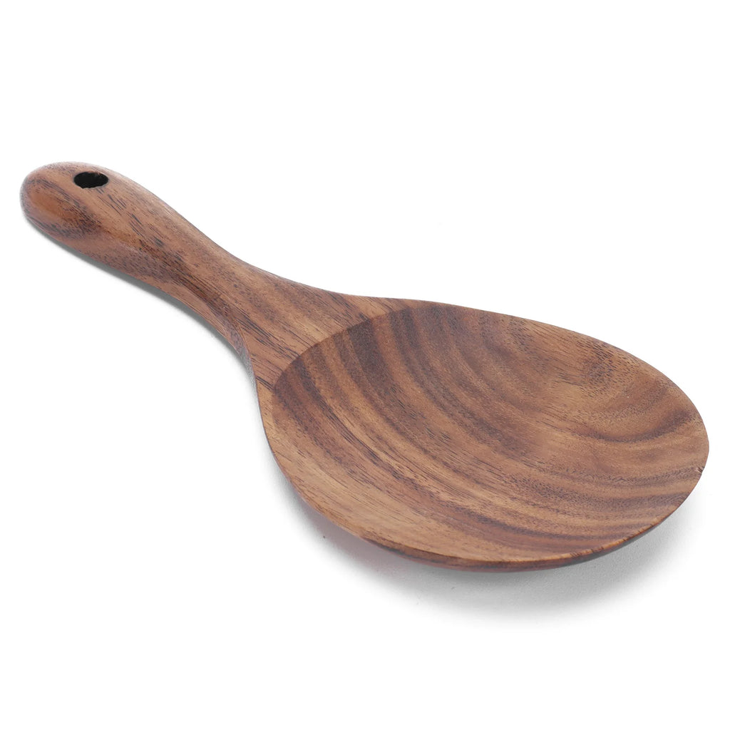 Wood Rice Spoon Rice Paddle Scoop Wooden Kitchen Spoon Ladle Tablespoon Big Serving Spoon Wooden Kitchen Utensils Tableware Qme