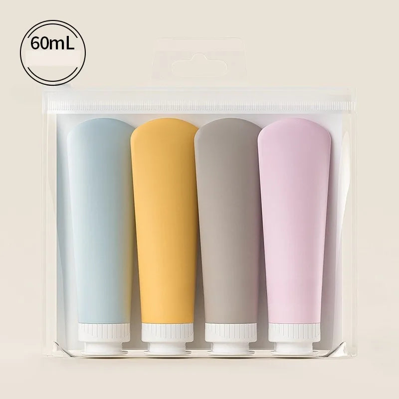 Travel Squeeze Hose Empty Bottle Shampoo Shower Gel Lotion Cosmetics Qme