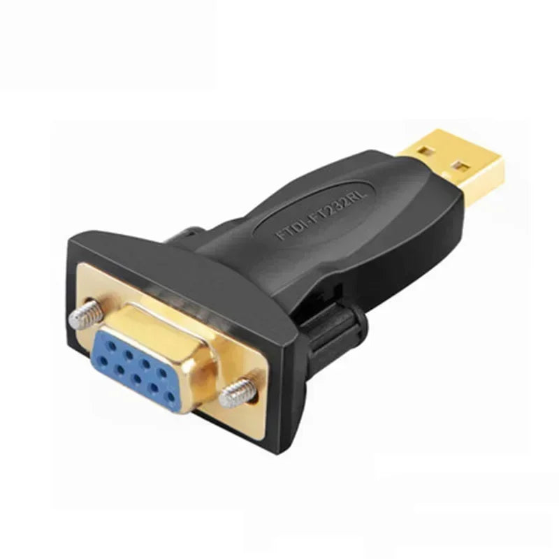 USB To DB9 Serial Adapter Gold Plated Male To Male Female RS232 FTDI PL2303 Converter Plug Adapter for Laptop Computer Qme FTDI Female 50mm