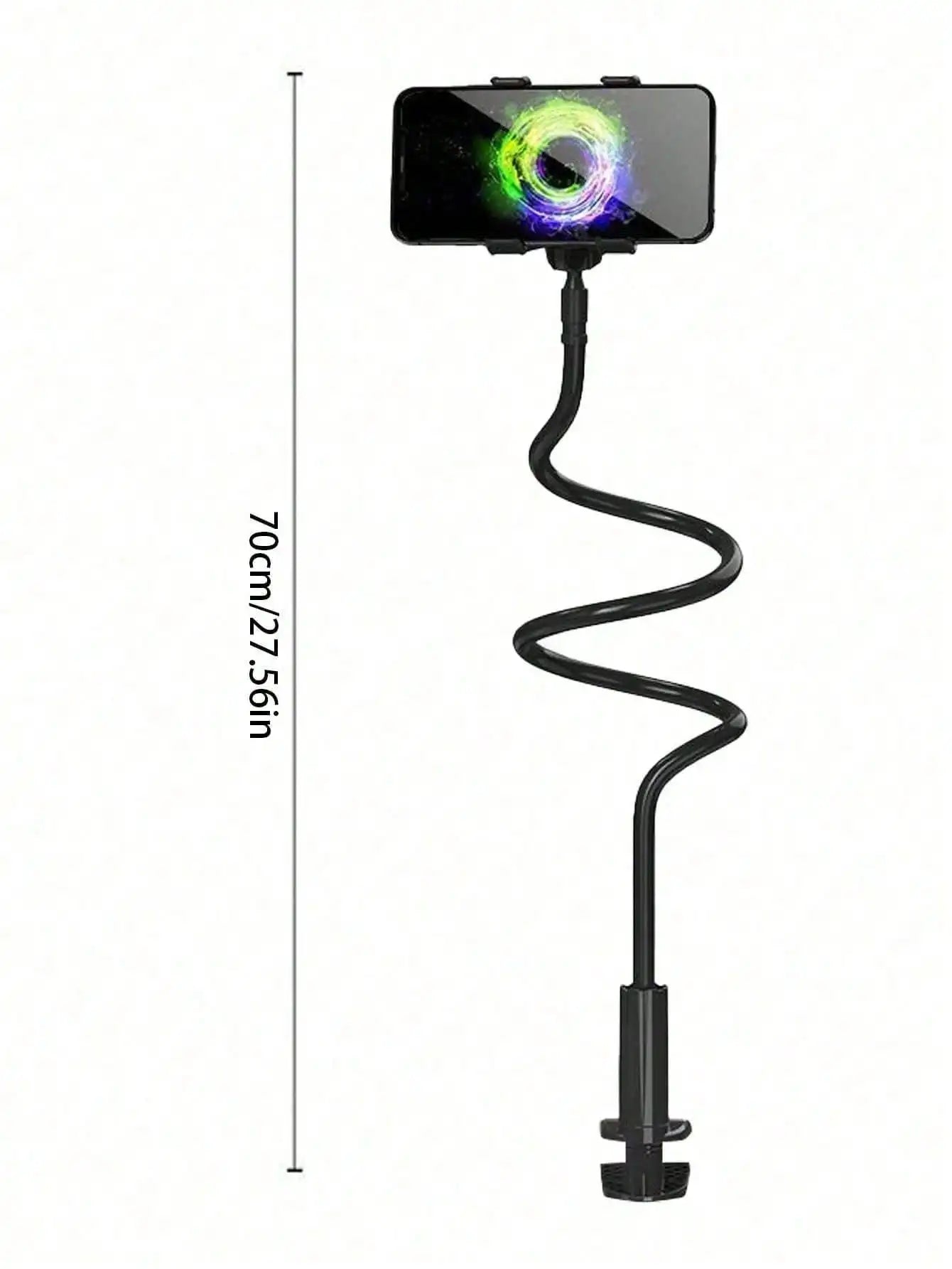 Mobile Phone Clip Stand Bedside 360 Degree Rotating Plastic Flexible Qme