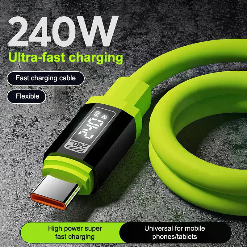 240W USB C Cable Power Display Fast Charging Charger 15 16 17 Huawei Qme